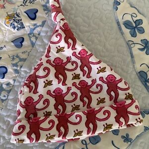 Roller Rabbit Monkey print baby hat